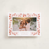 "Flora Frame" - Valentine's Day Cards in Poppy by Laura Hankins - Front