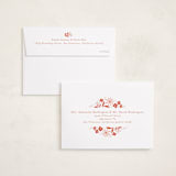 "Flora Frame" - Valentine's Day Cards in Poppy by Laura Hankins - FREE Recipient Addressing