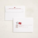 "Postmark" - Valentine's Day Cards in Paprika by Sarah Brown - FREE Recipient Addressing