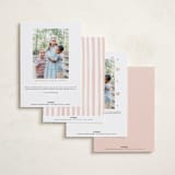 "Stripes and Hearts" - Valentine's Day Cards in Blush by Teju Reval - Back of Card Options