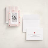 "Stripes and Hearts" - Valentine's Day Cards in Blush by Teju Reval - Assembled
