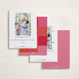 "Color Coded Spirit" - Valentine's Day Cards in Peony by Inkblot Design - Back of Card Options