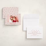 "Handdrawn Scattered Hearts" - Valentine's Day Cards in Blush by Hooray Creative - Assembled