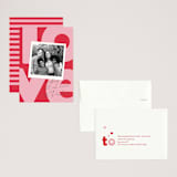 "Really Big Love" - Valentine's Day Cards in Raspberry by Robert and Stella - Assembled