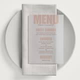 "Typographical Poster" - Vellum Menus in Blush by Stacey Day - In Use