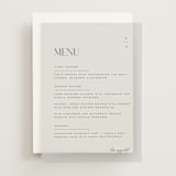 "Clarity" - Vellum Menus in Charcoal by Heather Cairl - Front