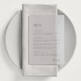 "Clarity" - Vellum Menus in Charcoal by Heather Cairl - In Use