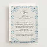 "Almafi" - Vellum Menus in Cerulean by Itsy Belle Studio - Front