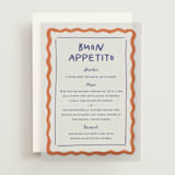 "Italian Whimsy" - Vellum Menus in Tomato by Carmia Jordaan - Front