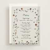 "Garden's Edge" - Vellum Menus in Meadow by Cass Loh - Front