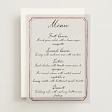 "Handwritten" - Vellum Menus in Wine by Cass Loh - Front