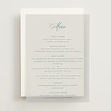 "Empire" - Vellum Menus in Dusty Blue by Jennifer Postorino - Front