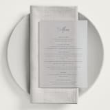"Empire" - Vellum Menus in Dusty Blue by Jennifer Postorino - In Use