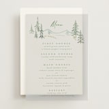 "Paradise" - Vellum Menus in Snowdrop by Petra Kern - Front