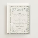 "Vintage Sketched" - Vellum Menus in Wisteria by Jenna Holcomb - Front