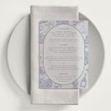 "Coastal Toile" - Vellum Menus in Periwinkle by Jenna Holcomb - In Use