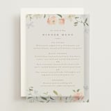 "Garden View" - Vellum Menus in Peach by Everett Paper Goods - Front
