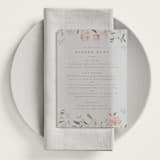 "Garden View" - Vellum Menus in Peach by Everett Paper Goods - In Use