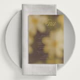 "Bloom" - Vellum Menus in Caribbean Citrus by Morgan Kendall - In Use