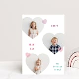 "Triple Hearts" - Valentine's Day Cards in Rainbow by Kelly Watkins - Front