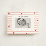 "Stripes and Hearts" - Valentine's Day Cards in Blush by Teju Reval - Front