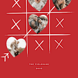 "Tic Tac Toe" - Valentine's Day Cards in Ruby by Jennifer Lew - Detail