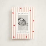 "Stripes and Hearts" - Valentine's Day Cards in Blush by Teju Reval - Front