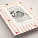 "Stripes and Hearts" - Valentine's Day Cards in Blush by Teju Reval - Detail