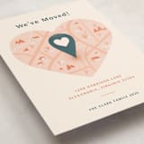 "Heart Map" - Valentine's Day Cards in Blush by Heather Francisco - Detail