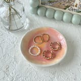 "Warm Abstract Ring Dish" - Vanity Trays and Dishes in multicolor by Quiet Clementine