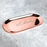 "Engraved Jewelry Dish Oval" - Vanity Trays and Dishes in multicolorassorted-colors by Charlotte Noordzij