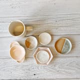 "Blessing Bowl" - Vanity Trays and Dishes in yellow by Bridget Dorr