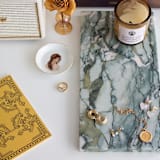 "Marble Vanity Tray (ANTIQUE ROQUEFORT)" - Vanity Trays and Dishes in blue by the parmatile shop
