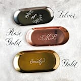 "Engraved Jewelry Dish Oval Monogram" - Vanity Trays and Dishes in multicolorassorted-colors by Charlotte Noordzij