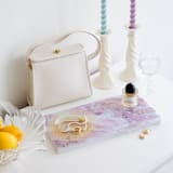 "Marble Vanity Tray (MILKY GALAXY)" - Vanity Trays and Dishes in purple by the parmatile shop