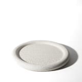 "Round Tray - White Terrazzo" - Vanity Trays and Dishes in white by Pretti.Cool