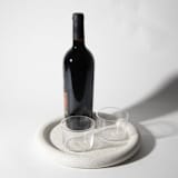 "Round Tray - White Terrazzo" - Vanity Trays and Dishes in white by Pretti.Cool