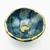 "Caribbean Depth Dish" - Vanity Trays and Dishes in blue by Jayne Alfieri