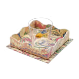 "Trinket Cocktail Napkin Tray in Multicolor Marbling" - Vanity Trays and Dishes in multicolorassorted-colors by Inner Child