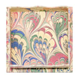 "Trinket Cocktail Napkin Tray in Multicolor Marbling" - Vanity Trays and Dishes in multicolorassorted-colors by Inner Child