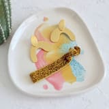 "Blue Speckle Abstract Organic Trinket Dish" - Vanity Trays and Dishes in multicolor by Quiet Clementine