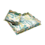 "Nesting Scalloped Hand-Marbled Trays in Green and Pink - Set of 2" - Vanity Trays and Dishes in green by Michelle Pham
