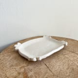 "Corner Frills Tray" - Vanity Trays and Dishes in white by Sidney Field