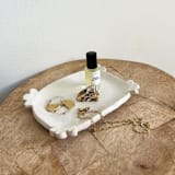 "Corner Frills Tray" - Vanity Trays and Dishes in white by Sidney Field