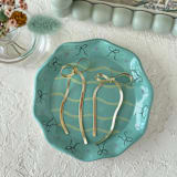 "Jade Green Bow Ruffle Trinket Dish" - Vanity Trays and Dishes in green by Quiet Clementine