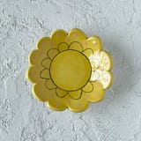 "Yellow Flower Trinket Dish" - Vanity Trays and Dishes in yellow by Quiet Clementine