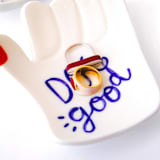 "Do Good Ceramic Tray" - Vanity Trays and Dishes in white by Carrie ONeal