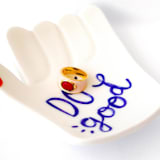 "Do Good Ceramic Tray" - Vanity Trays and Dishes in white by Carrie ONeal