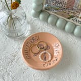 "French Bow Round Trinket Dish" - Vanity Trays and Dishes in orange by Quiet Clementine