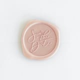 "Save the Date in Champagne | Steph B. and Co. x Artisaire (pack of 25)" - Wax Seals, Pack of 25 in champagne by Minted - Wax Seal Front